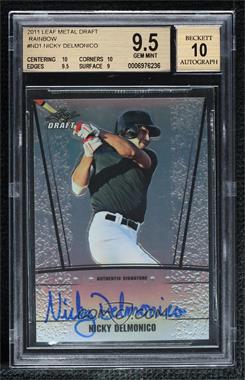 2011 Leaf Metal Draft - [Base] - Silver Prismatic #AU-ND1 - Nicky Delmonico /99 [BGS 9.5 GEM MINT]