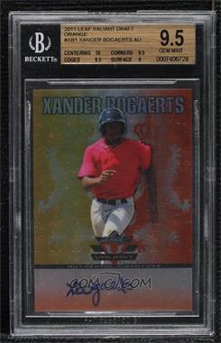 2011 Leaf Valiant - [Base] - Orange #VA-XB1 - Xander Bogaerts /25 [BGS 9.5 GEM MINT]