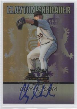 2011 Leaf Valiant - [Base] - Purple #VA-CS2 - Clayton Schrader /25