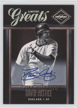 2011 Panini Limited - Limited Greats - Signatures #19 - David Justice /299