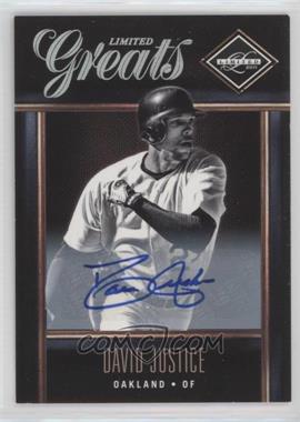 2011 Panini Limited - Limited Greats - Signatures #19 - David Justice /299