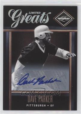 2011 Panini Limited - Limited Greats - Signatures #20 - Dave Parker /499