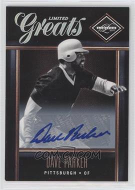 2011 Panini Limited - Limited Greats - Signatures #20 - Dave Parker /499