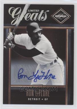 2011 Panini Limited - Limited Greats - Signatures #27 - Ron LeFlore /499