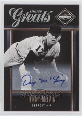 2011 Panini Limited - Limited Greats - Signatures #3 - Denny McLain /499