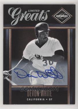 2011 Panini Limited - Limited Greats - Signatures #38 - Devon White /499