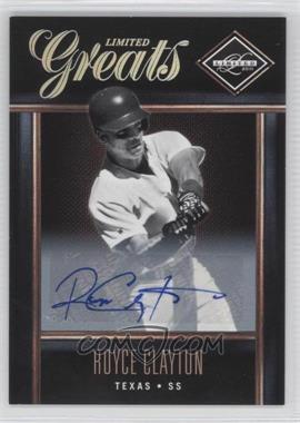 2011 Panini Limited - Limited Greats - Signatures #39 - Royce Clayton /499