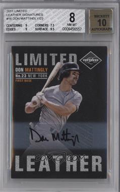 2011 Panini Limited - Limited Leather - Signatures #16 - Don Mattingly /23 [BGS 8 NM‑MT]