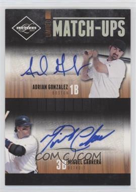 2011 Panini Limited - Limited Match-Ups - Signatures #3 - Adrian Gonzalez, Miguel Cabrera /10