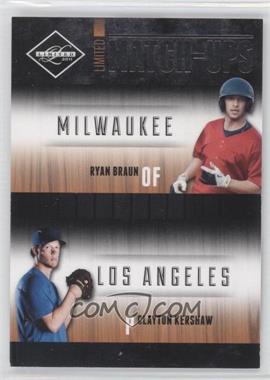 2011 Panini Limited - Limited Match-Ups #5 - Ryan Braun, Clayton Kershaw /199