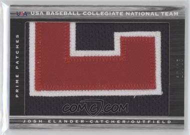 2011 Panini Limited - USA Baseball 2011 National Teams Prime Patches #3 - Josh Elander /25