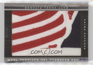 2011 Panini Limited - USA Baseball 2011 National Teams Prime Patches #61 - Matt Vogel /22