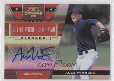 2011 Playoff Contenders - Award Winners - Signatures #10 - Alex Wimmers /149