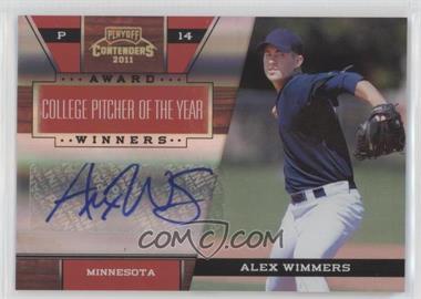 2011 Playoff Contenders - Award Winners - Signatures #10 - Alex Wimmers /149