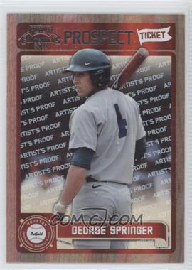 2011 Playoff Contenders - Prospect Tickets - Artist's Proof #RT19 - George Springer /49