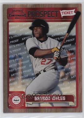 2011 Playoff Contenders - Prospect Tickets - Artist's Proof #RT32 - Bryson Myles /49