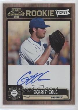 2011 Playoff Contenders - Rookie Tickets Signatures #RT1 - Gerrit Cole