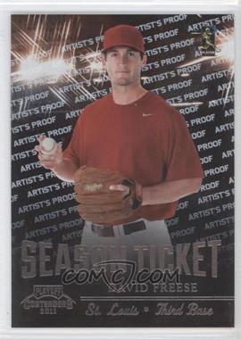 2011 Playoff Contenders - Season Tickets - Artist's Proof #29 - David Freese /49