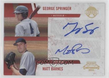 2011 Playoff Contenders - Winning Combos - Signatures #4 - George Springer, Matt Barnes /94