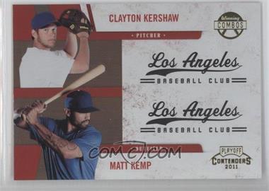 2011 Playoff Contenders - Winning Combos #21 - Clayton Kershaw, Matt Kemp