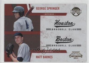 2011 Playoff Contenders - Winning Combos #4 - George Springer, Matt Barnes