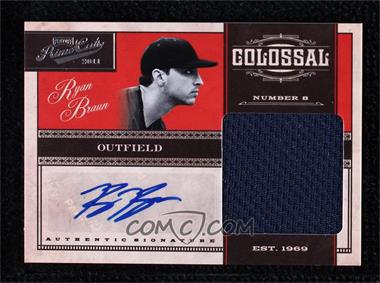 2011 Playoff Prime Cuts - Colossal Materials - Signatures #8 - Ryan Braun /10