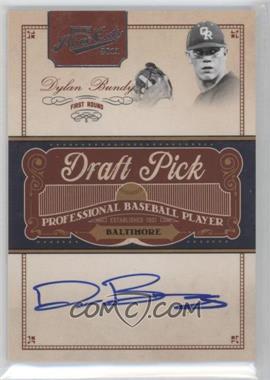 2011 Playoff Prime Cuts - Draft Pick Signatures #DBU - Dylan Bundy /249