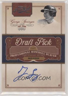 2011 Playoff Prime Cuts - Draft Pick Signatures #GS - George Springer /249