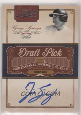 2011 Playoff Prime Cuts - Draft Pick Signatures #GS - George Springer /249