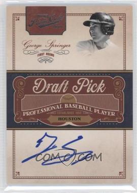 2011 Playoff Prime Cuts - Draft Pick Signatures #GS - George Springer /249