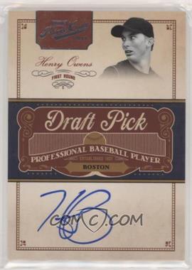 2011 Playoff Prime Cuts - Draft Pick Signatures #HO - Henry Owens /249