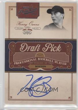 2011 Playoff Prime Cuts - Draft Pick Signatures #HO - Henry Owens /249