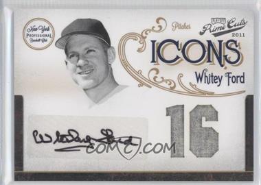 2011 Playoff Prime Cuts - Icons - Jersey Number Materials Signatures #15 - Whitey Ford /16