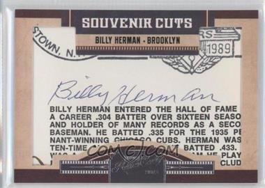 2011 Playoff Prime Cuts - Souvenir Cuts Cut Signatures #6 - Billy Herman /39