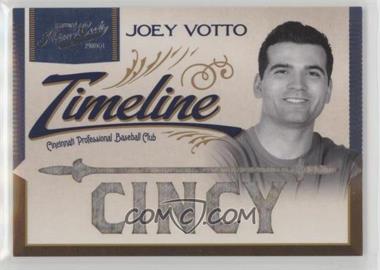 2011 Playoff Prime Cuts - Timeline Materials - Custom Die-Cut City Name #29 - Joey Votto /25