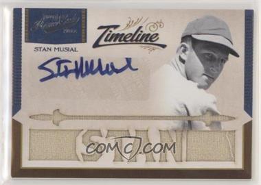 2011 Playoff Prime Cuts - Timeline Materials - Custom Die-Cut Player Name Prime Signatures #20 - Stan Musial /5