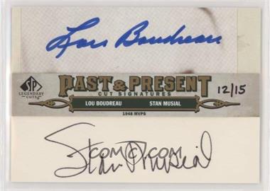 2011 SP Legendary Cuts - Past & Present Dual Cut Signatures #MVP-BM - Lou Boudreau, Stan Musial /15