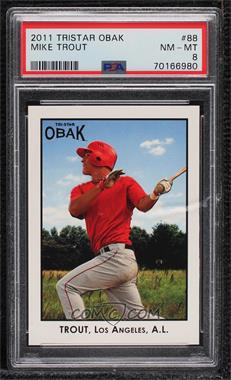 2011 TRISTAR Obak - [Base] #88 - Mike Trout [PSA 8 NM‑MT]