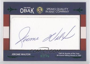 2011 TRISTAR Obak - Cut Autographs - Green #_JEWA - Jerome Walton /25
