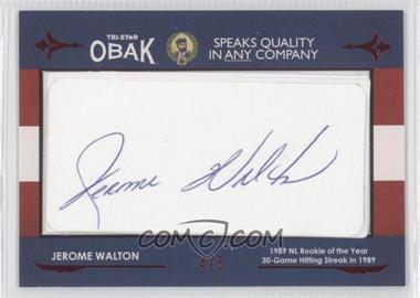 2011 TRISTAR Obak - Cut Autographs - Red #_JEWA - Jerome Walton /5
