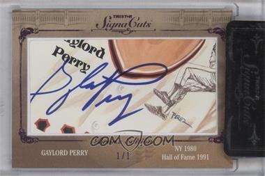 2011 TRISTAR Signa Cuts Cut Autographs - Bronx Edition - Purple #_GAPE - Gaylord Perry /1