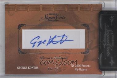 2011 TRISTAR Signa Cuts Cut Autographs - Bronx Edition - Silver #_GEKO - George Kontos /25