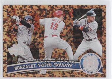 2011 Topps - [Base] - Cognac Diamond Anniversary #134 - League Leaders - Carlos Gonzalez, Joey Votto, Omar Infante