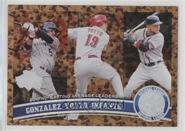 2011 Topps - [Base] - Cognac Diamond Anniversary #134 - League Leaders - Carlos Gonzalez, Joey Votto, Omar Infante