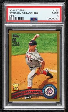 2011 Topps - [Base] - Gold #183 - Stephen Strasburg /2011 [PSA 9 MINT]