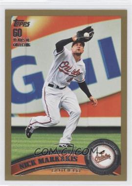 2011 Topps - [Base] - Gold #195 - Nick Markakis /2011