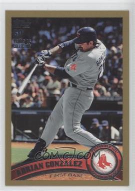 2011 Topps - [Base] - Gold #425 - Adrian Gonzalez /2011