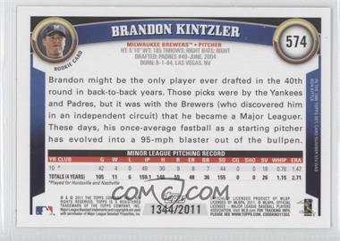 2011 Topps - [Base] - Gold #574 - Brandon Kintzler /2011 - Courtesy of COMC.com