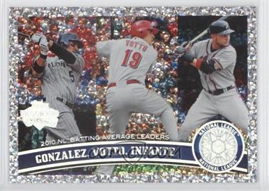 2011 Topps - [Base] - Platinum Diamond Anniversary #134 - League Leaders - Carlos Gonzalez, Joey Votto, Omar Infante