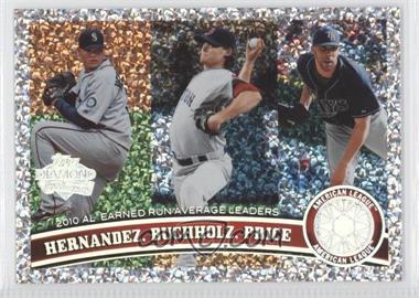 2011 Topps - [Base] - Platinum Diamond Anniversary #235 - League Leaders - Felix Hernandez, Clay Buchholz, David Price